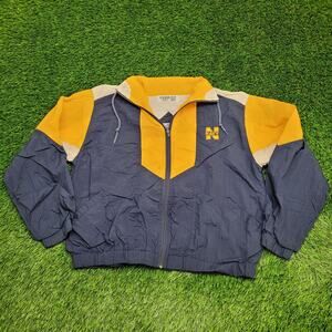 Vintage US-Navy Windbreaker Jacket L 24x24 Colorblock Boxy Cropped